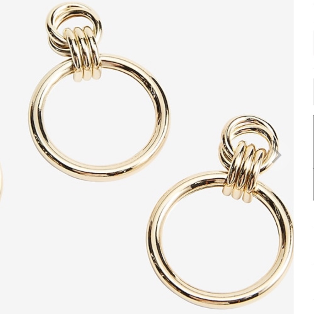 Express Interlocking Circle Hoop Earrings - image 1